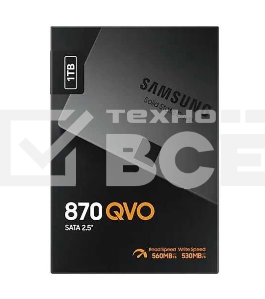 Накопитель SSD Samsung 870 QVO, 1TB, SATA III, 2.5