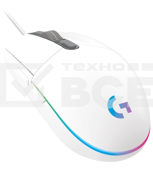 Мышь проводная Logitech G102 LIGHTSYNC белый, 8000 dpi, USB, кнопки - 6