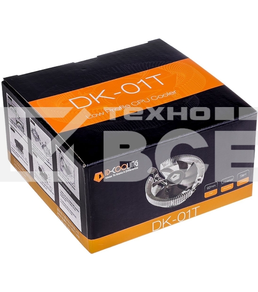 Кулер Cooler ID-Cooling ID-CPU-DK-01T серебристый 92мм алюминий 2200rpm 24db 3-pin 95W 52мм