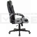 Кресло руководителя Бюрократ CH-868N Leather Venge черный, искусственная кожа, крестовина пластик, фото4
