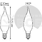 Лампа светодиодная Gauss 104101307 6.5Вт цок.:E14 свеча 220B 6500K св.свеч.бел.хол. (упак.:10шт), фото7