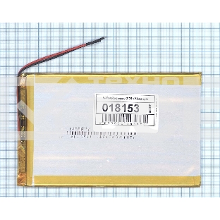 Аккумулятор Li-Pol (батарея) 3*75*123мм 2pin 3.7V/4000mAh
