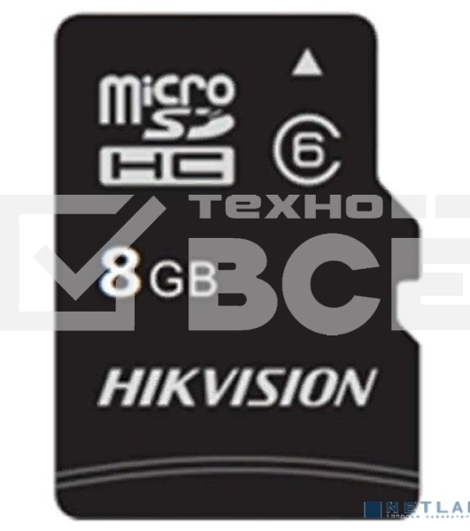Флеш карта microSDHC 8GB Hikvision HS-TF-C1(STD)/8G/ZAZ01X00/OD <HS-TF-C1(STD)/8G/ZAZ01X00/OD> (без SD адаптера) R/W Speed 90/12MB/s