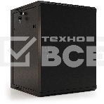 Шкаф коммутационный Hyperline (TWB-2766-SR-RAL9004) настенный 27U 600x600мм пер.дв.стал.лист 2 бок.пан. 60кг черный 1304мм, фото2