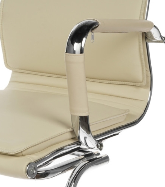 Кресло Бюрократ CH-993-Low-V/Ivory слоновая кость, экокожа, 120 кг, механизм качания, низкая спинка