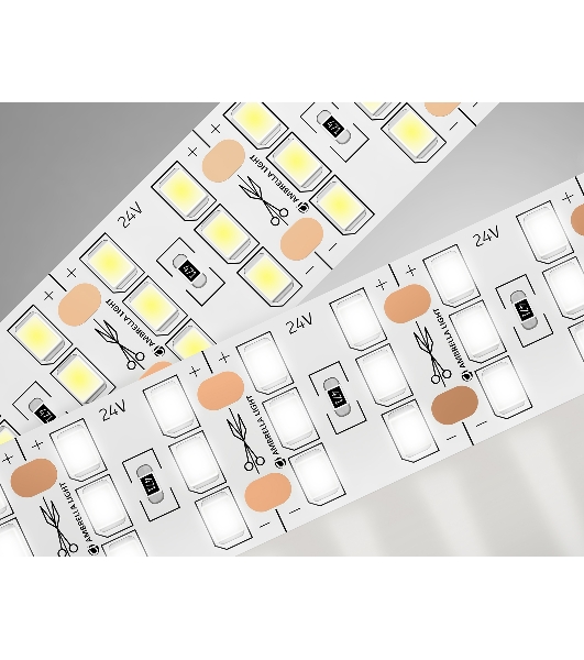 Светодиодная лента Ambrella light GS3902 2835 324Led/ 26W m/ 24V IP20 4500K/ 5000*18*1.2mm (2 конт.)