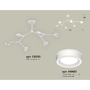 Светильник Ambrella light XB9055201/6 SWH/FR белый песок/белый матовый GX53 (C9055, N8433)