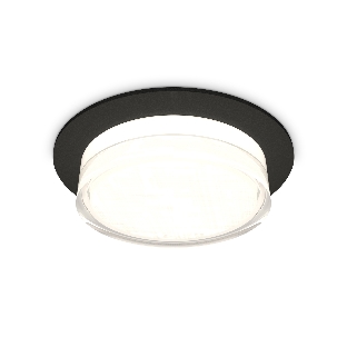 Комплект встраиваемого светильника Ambrella light XC8051024 SBK/FR/CL черный песок/белый матовый/прозрачный GX53 (C8051, N8399)