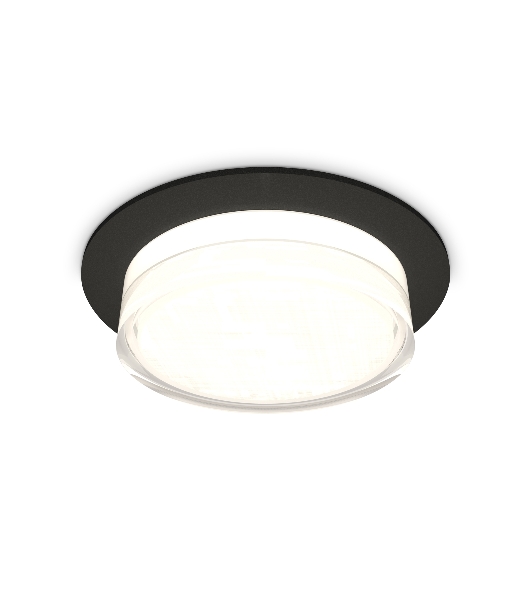 Комплект встраиваемого светильника Ambrella light XC8051024 SBK/FR/CL черный песок/белый матовый/прозрачный GX53 (C8051, N8399)