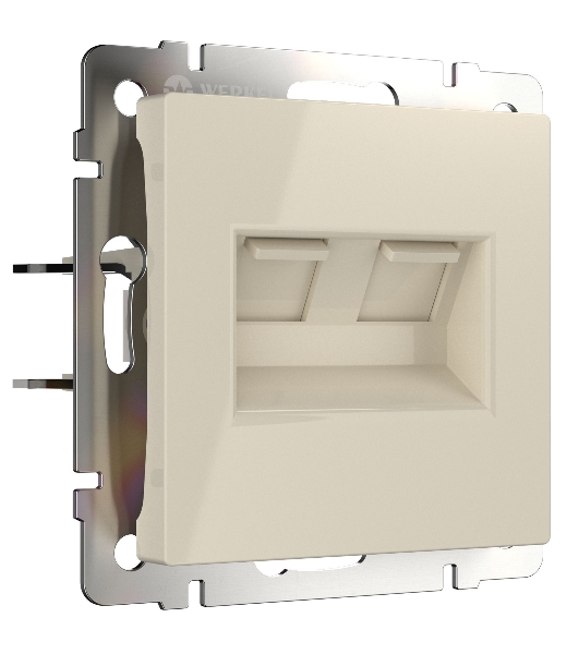Розетка двойная Werkel Ethernet RJ-45 (слоновая кость) W1181103