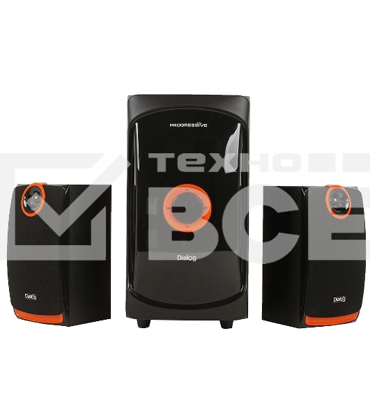 Колонки Dialog Progressive AP-200 BLACK { 2.1, 30W+2*15W RMS, USB+SD reader }