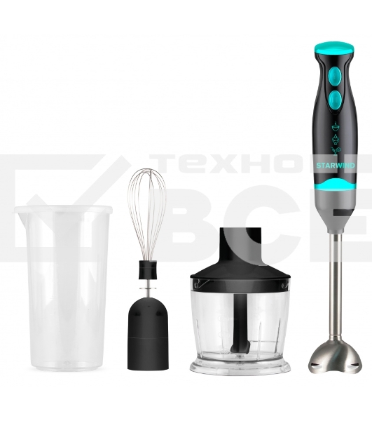 Блендер погружной Starwind SBP2322b 800Вт темно-серый/бирюзовый