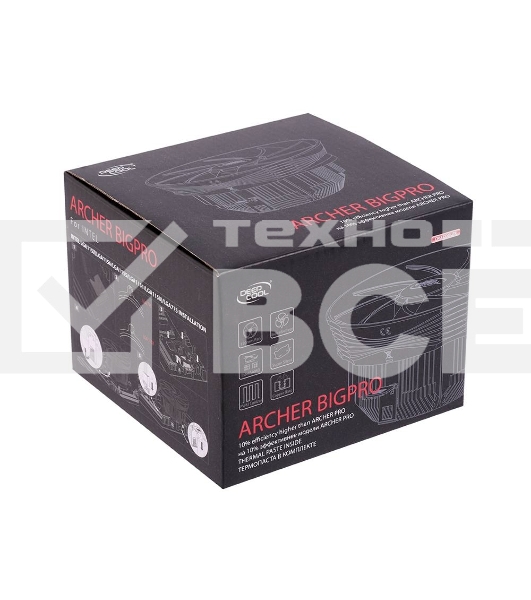 Кулер для процессора DEEPCOOL ARCHER BIGPRO серебристый/синий, 120 мм, алюминий/медь, 2000 об/мин, 29.7 дБ, 4 pin, 125 Вт, 70 мм