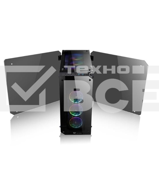 Корпус View 71 TG (840574) CA-1I7-00F1WN-00 /Black/Win/SPCC/Tempered Glass*4/Color Box/Riing 140mm Blue Fan*2