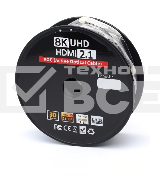 Кабель HDMI 50 м (HIGH speed, Metal gold, Optical) 8K VER 2.1 Кабель HDMI 50 м (HIGH speed, Metal gold, Optical) 8K VER 2.1