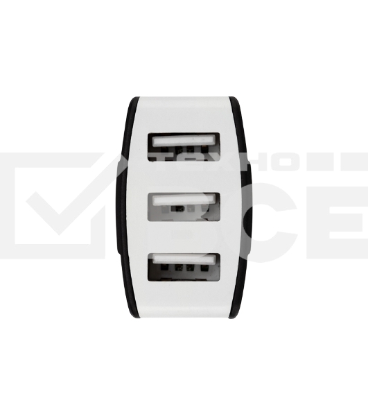 Зарядное устройство в прикуриватель Rexant 3 x USB, 1000mA, черный
