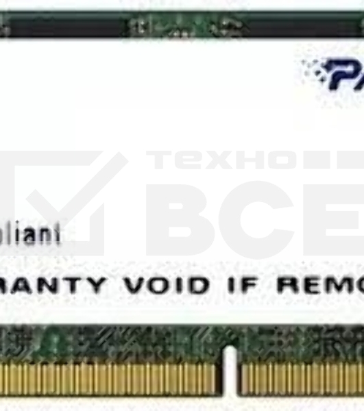 Оперативная память Patriot Signature, DDR4, 16GB (1x16 GB), 2666 MHz, CL19, SO-DIMM