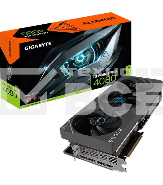 Видеокарта Gigabyte GV-N4080EAGLE OC-16GD GDDR6X 2520/22400 HDMIx1 DPx3 HDCP