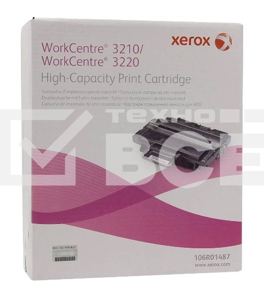 Картридж лазерный Xerox 106R01487 черный для Xerox WC 3210/3220 (4100 стр)(Channels)