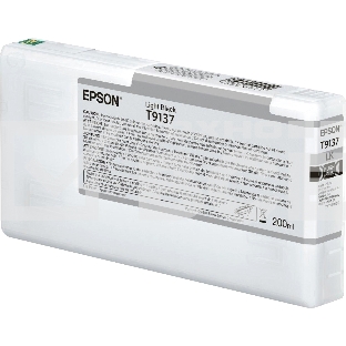 Картридж струйный Epson T9137 с серыми чернилами (200ml) для плоттеров SC-P5000 (C13T913700)