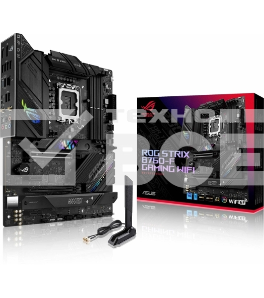 Материнская плата ASUS ROG STRIX B760-G GAMING WIFI, LGA 1700, Intel B760, 4xDDR5, 4xSATA, 2xM.2, 1xPCIe 5.0 x16, 1xPCIe 4.0 x4, 1xHDMI, 1xDP, 1x 2.5Gb LAN, 1xUSB-A 3.2 Gen 2, 2xUSB-A 3.2 Gen 1, 4xUSB-A 2.0, 1xUSB-C 3.2 Gen 1, 1xUSB-C 3.2 Gen 2x2, 5x3.5 м