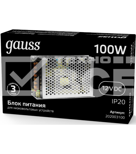 Блок питания GAUSS LED STRIP PS 100W 12V