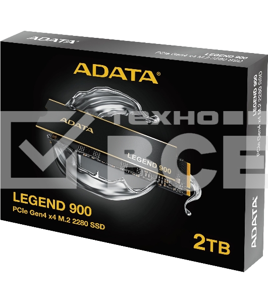 Накопитель SSD ADATA LEGEND 900, 2000Gb, PCIe 4.0 x4, 2280, NVMe, R/W 7000/5400, с радиатором
