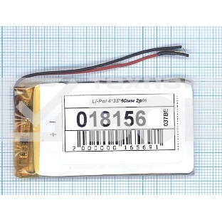 Аккумулятор Li-Pol (батарея) 4*35*60мм 2pin 3.7V/1000mAh