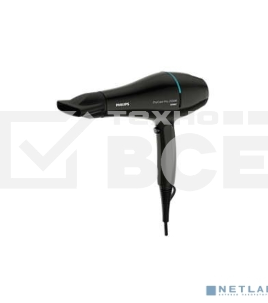 Фен Philips BHD272/00 2100Вт, ионизация, 6 настроек температуры/скорости воздушного потока, насадка-концентратор 9 мм, холодный обдув, черный