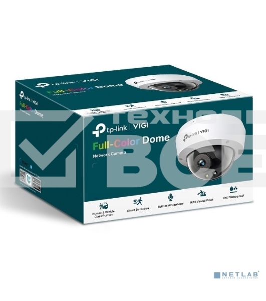 Камера видеонаблюдения цветная купольная IP-камера 4 Мп/ 4MP Full-Color Dome Network Camera