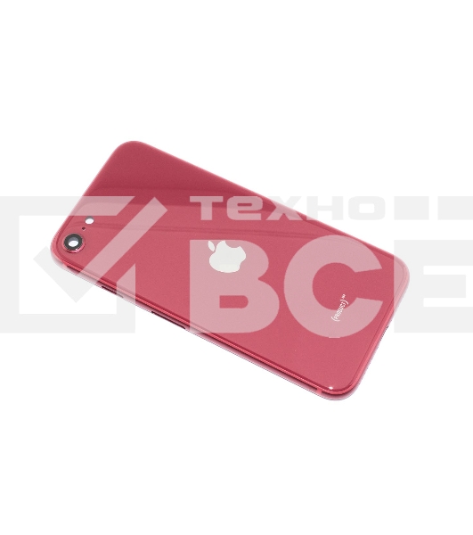 Задняя крышка (корпус) в сборе с рамкой для Apple iPhone SE3 красная