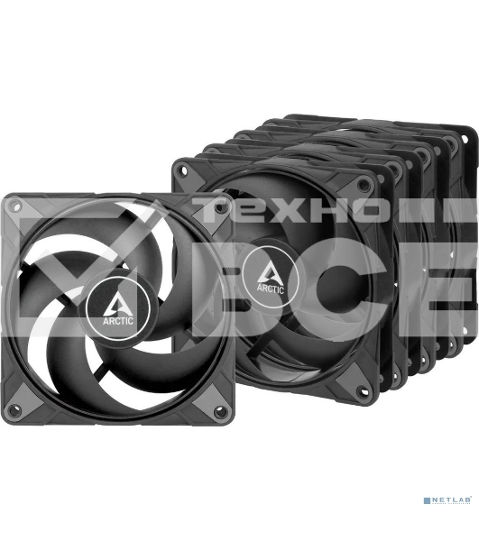 Комплект вентиляторов для корпуса Arctic P12 Max Value Pack черный, 120 мм, 3300 об/мин, 25.3 дБ, 4 pin