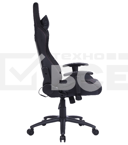 Кресло игровое Cactus CS-CHR-0099BLR черный/красный, сиденье черный/красный, эко.кожа, с подголов. крестовина металл, пластик черный