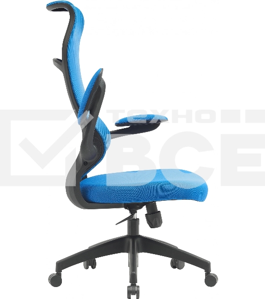 Кресло компьютерное Cactus CS-MC505-BL темно-синий, сиденье темно-синий, сетка/ткань, крестов. пластик