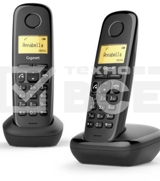 Радиотелефон Dect Gigaset A270 Duo Rus черный (труб. в компл.:2шт) АОН