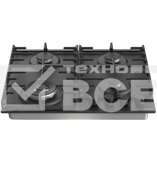 Газовая варочная панель Gorenje GW642SYB, 4 конфорки, эмалированная сталь, черный