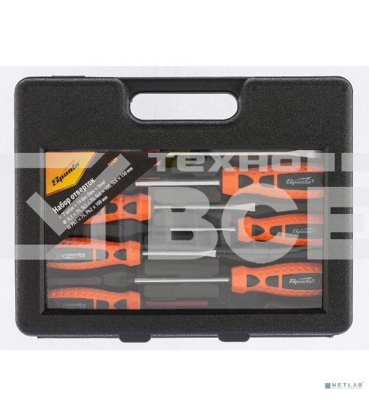 Набор отверток Sparta биты, двухкомпонентные рукоятки, 21 предмет