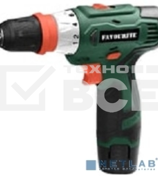 Акк. дрель-шуруповёрт 12В, 2Ач, 22Нм Li-ion съём.патрон FAVOURITE DC 12MF