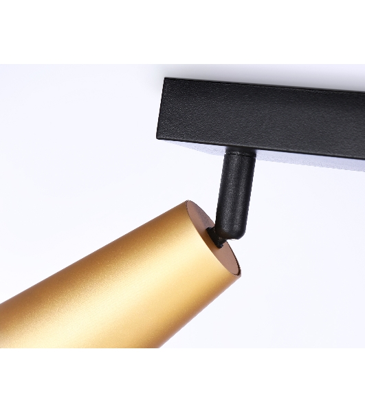 Накладной поворотный спот Ambrella light TA13151/3 BK/GD черный/золото GU10/3 max 12W 445*60*130