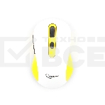 Мышь беспроводная Gembird MUSW-221-Y белый/желтый, 1600 dpi, радиоканал, USB, кнопки - 6, фото5