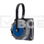 Розетка настенная фланцевая влагозащищенная с крышкой 16 А, 2Р+РЕ, IP68 Rexant, фото 1