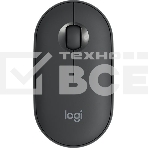 Мышь беспроводная Logitech Pebble M350 графитовый, 1000 dpi, радиоканал, Bluetooth, USB, кнопки - 3, фото20