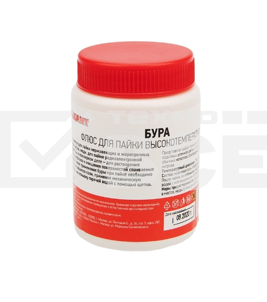 Флюс для пайки Rexant, БУРА, 100 г, банка