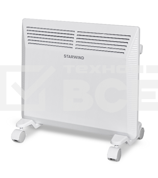 Конвектор Starwind SHV5010, белый, 1000 Вт, 15 м2, термостат, 1 режим мощности