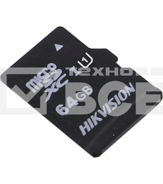 Флеш карта microSDHC 64GB Hikvision HS-TF-C1(STD)/64G/Adapter <HS-TF-C1(STD)/64G/Adapter> (с SD адаптером) R/W Speed 92/30MB/s, V30
