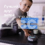 Умная колонка VK Капсула Мини 5Вт, с голосовым ассистентом Маруся, с LED-часами, темно-серый, фото4