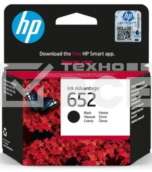 Картридж струйный HP №652 (F6V25AE) черный, 360 стр., для DJ IA 1115/2135/3635/4535/3835/4675