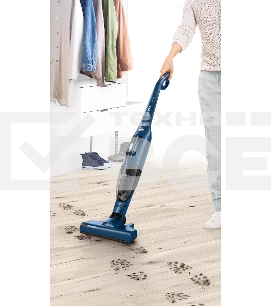 Пылесос вертикальный Bosch Readyy''y BCHF2MX20 синий, питание от аккумулятора, уборка сухая, работа от АКБ max 44 мин