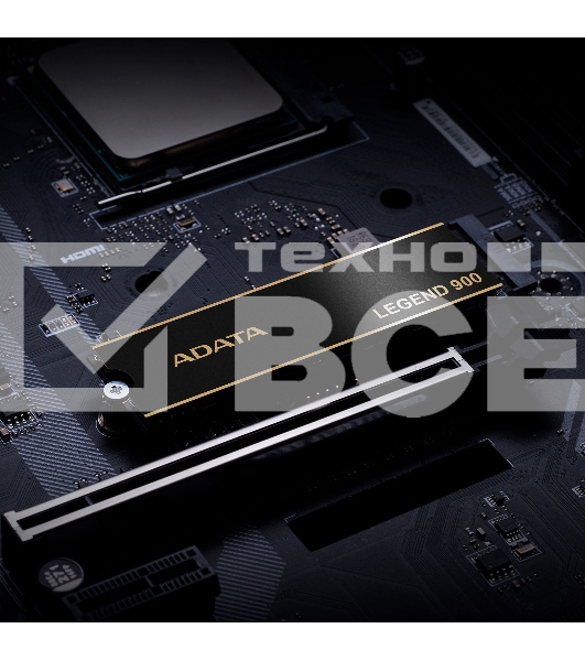 Накопитель SSD ADATA LEGEND 900, 2000Gb, PCIe 4.0 x4, 2280, NVMe, R/W 7000/5400, с радиатором