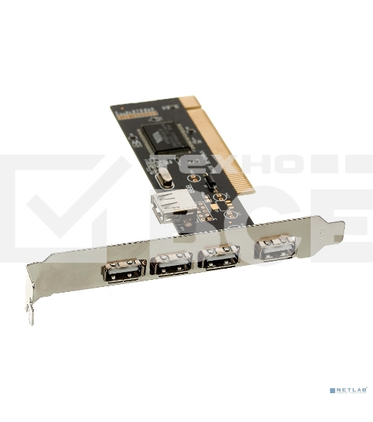 Контроллер Exegate EXE-352 PCI, 4*USB2.0 ext + 1*USB2.0 int (OEM) EX281227RUS